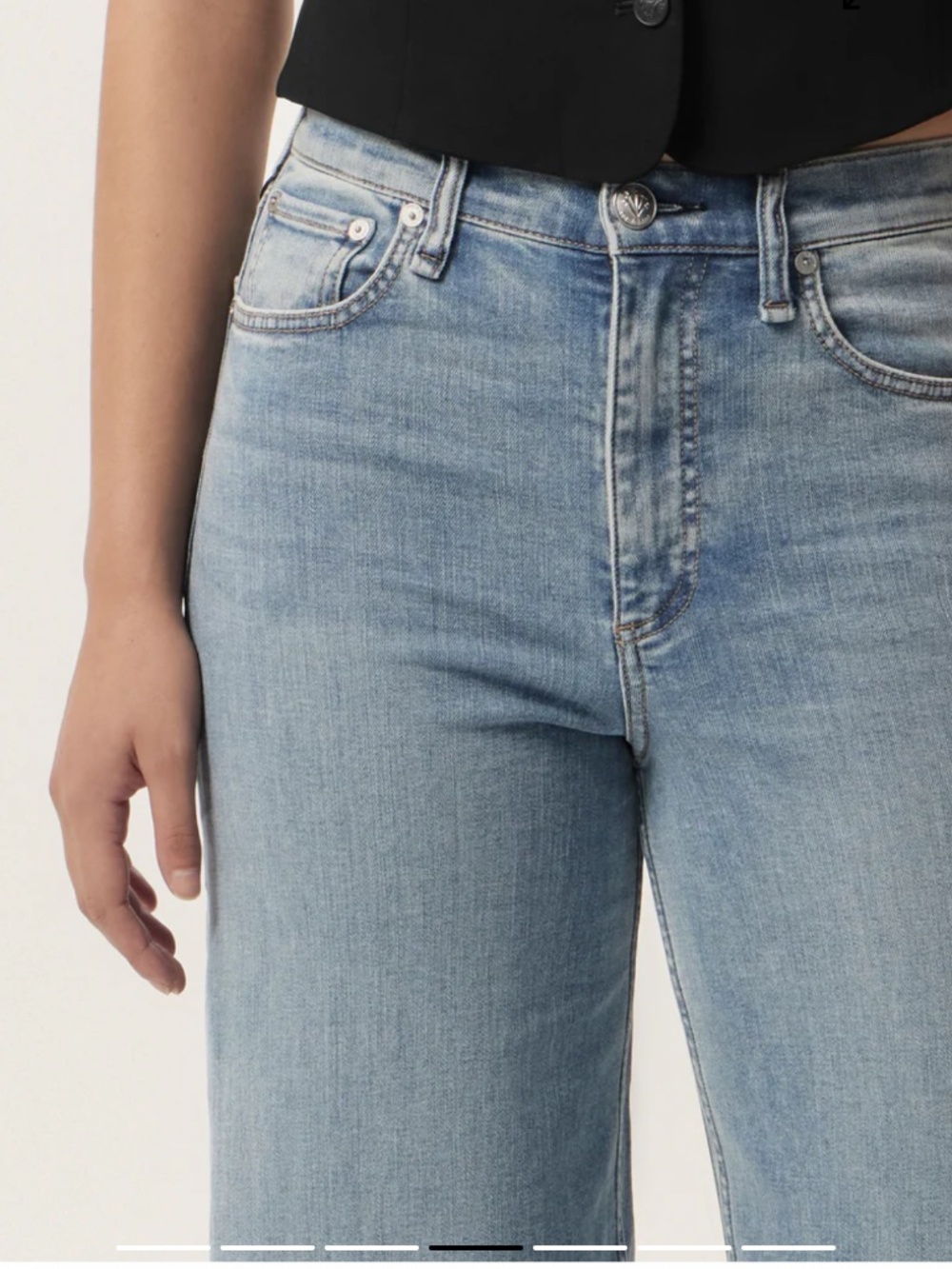 Rag & bone Sofie Ultra High Rise Wide-Leg Jean Whitney Denim - Picture 6 of 13